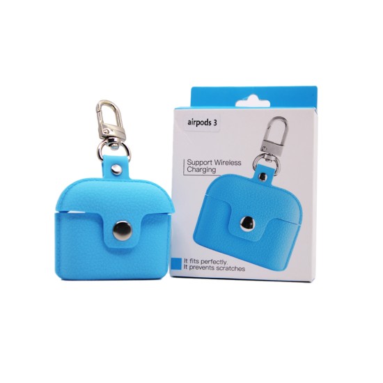 SILICONE CASE WITH KEYCHAIN BLACK STRAP FOR APPLE AIRPODS 3